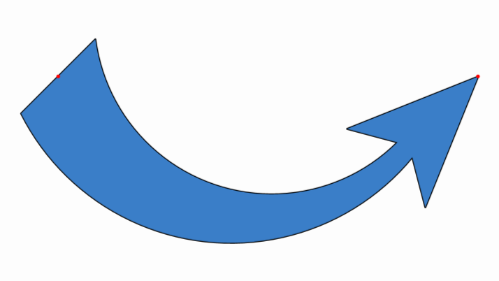 Arrow with scaled heads